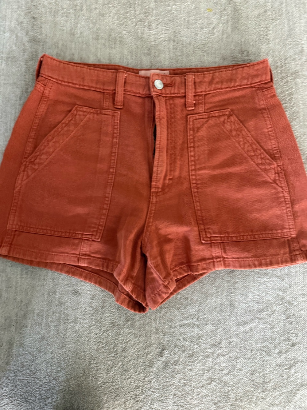 High-Rise Universal Thread Rust Orange Women’s Cotton Shorts